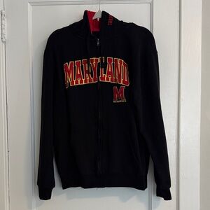 U of Maryland Black Zip-Up Hoodie